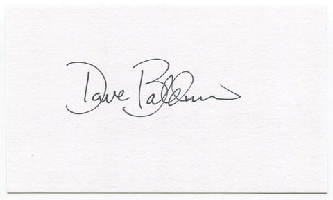 Dave Baldwin Signed 3x5 Index Card Autographed Washington Senators Debut 1966