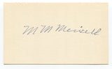 Moxie Meixell Signed 3x5 Index Card Autographed Baseball MLB 1912 Cleveland Naps