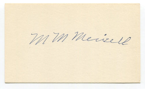 Moxie Meixell Signed 3x5 Index Card Autographed Baseball MLB 1912 Cleveland Naps