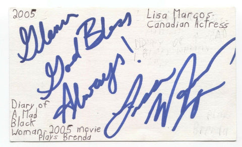 Lisa Marcos Signed 3x5 Index Card Autographed Signature Actress