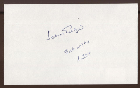 Sir John Gielgud Signed Index Card Autographed Signature AUTO Vintage