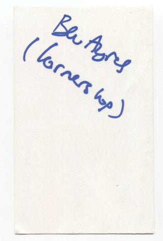 Cornershop - Ben Ayres Signed 3x5 Index Card Autographed Signature Band