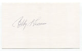 Bobby Thomson Signed 3x5 Index Card Autograph Baseball MLB 1951 New York Giants