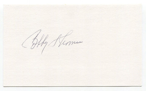 Bobby Thomson Signed 3x5 Index Card Autograph Baseball MLB 1951 New York Giants