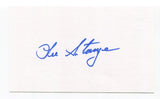 Lee Stange Signed 3x5 Index Card Autographed MLB Baseball Boston Red Sox