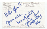 Pascale Montpetit Signed 3x5 Index Card Autographed Signature Actress