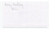 Murray Armstrong 3x5 Index Card Autographed Signature Regina Pats NHL