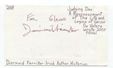 Diarmaid Ferriter Signed 3x5 Index Card Autographed Signature Author Historian
