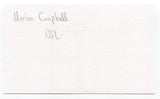 Marion Campbell Signed 3x5 Index Card Autographed Football San Francisco 49ers