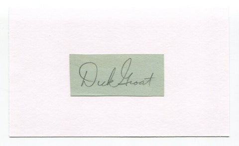 Dick Groat Signed Cut Index Card Autographed Baseball MLB Pittsburgh Pirates