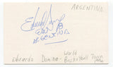 Eduardo Domino Signed 3x5 Index Card Autographed Basketball Argentina