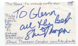 Shawn Thompson Signed 3x5 Index Card Autographed Signature Director Actor