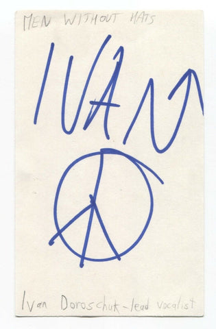 Ivan Doroschuk Signed 3x5 Index Card Autographed Signature Men Without Hats