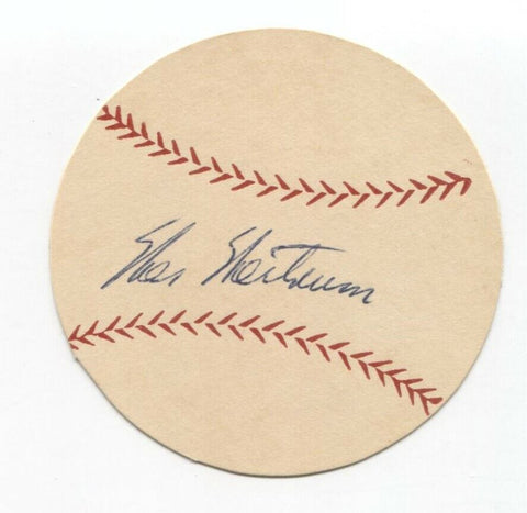 Wes Westrum Signed Paper Baseball Autograph Signature New York Giants