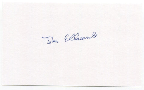 John Ellacombe Signed 3x5 Index Card Autograph WWII RAF Pilot Battle of Britain