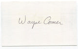 Wayne Comer Signed 3x5 Index Card Autographed Detroit Tigers World Series