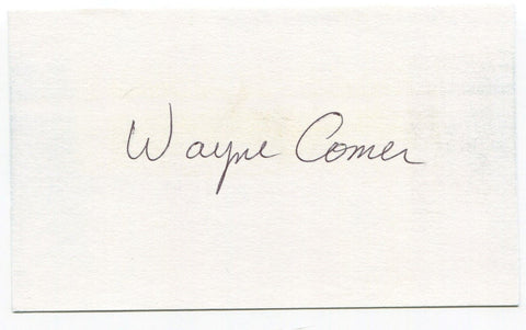 Wayne Comer Signed 3x5 Index Card Autographed Detroit Tigers World Series