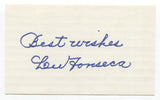 Lew Fonseca Signed 3x5 Index Card Baseball Autographed Signature