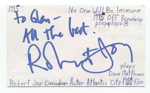 Robert Joy Signed 3x5 Index Card Autographed Actor Lizard The Hills Have Eyes