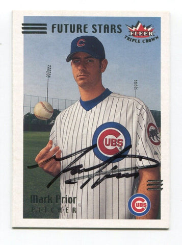 2002 Fleer Triple Crown Mark Prior Signed Card Baseball Autographed AUTO #226