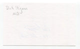 Dick Stigman Signed 3x5 Index Card Autographed Baseball Cleveland Indians