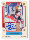 1991 7th Inning Sketch Scott Bailey Signed Card Hockey Autograph NHL AUTO #4