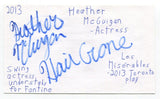 Heather McGuigan Signed 3x5 Index Card Autographed Actress Les Miserables