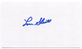 Lou Sleater Signed 3x5 Index Card Autographed MLB Baseball Detroit Tigers