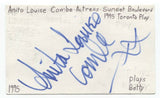 Anita Louise Combe Signed 3x5 Index Card Autographed Signature Actress Dancer