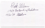 Dick Alban Signed 3x5 Index Card Autograph Washington Redskins Pro-Bowl 1954