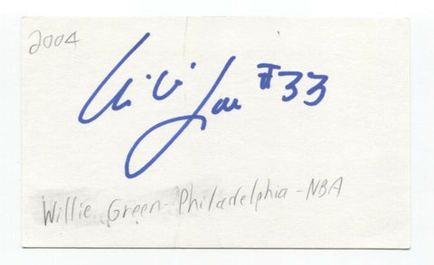 Willie Green Signed 3x5 Index Card Autograph Signature NBA Golden State Warriors