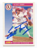 1992 Score Scot Terry Signed Card Baseball Autograph AUTO #219