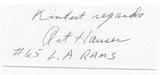 Art Hauser Signed 3x5 Index Card Autographed NFL Football Boston Patriots