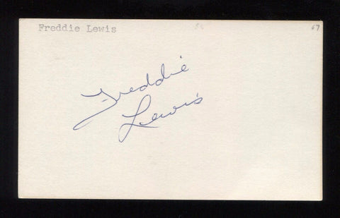 Freddie Lewis Signed 3x5 Index Card Autographed Signature Basketball 