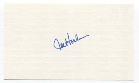 Joe Horlon Signed 3x5 Index Card Baseball Autographed Signature Joel