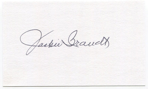 Jackie Brandt Signed 3x5 Index Card Autographed baseball St. Louis Cardinals