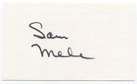 Sam Mele Signed 3x5 Index Card Autographed MLB Baseball Boston Red Sox