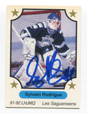 1991 7th Inning Sketch Sylvain Rodrige Signed Card Hockey Autograph AUTO #96