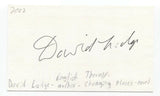 David Lodge Signed 3x5 Index Card Autographed Signature English Author Writer