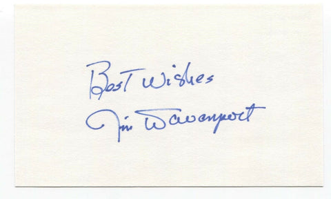 Jim Davenport Signed 3x5 Index Card Baseball Autographed Signature