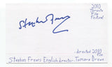 Stephen Frears Signed 3x5 Index Card Autographed Director Queen High Fidelity