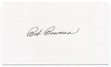 Bob Bowman Signed 3x5 Index Card Autographed Baseball 1955 Philadelphia Phillies