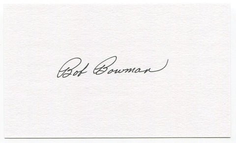 Bob Bowman Signed 3x5 Index Card Autographed Baseball 1955 Philadelphia Phillies