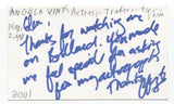 Angela Vint Signed 3x5 Index Card Autographed Signature Actress Handmaid's Tale
