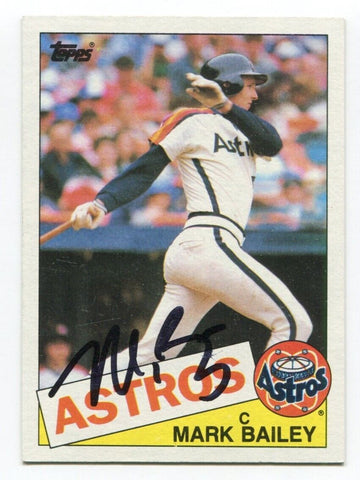 1985 Topps Mark Bailey Signed Card Baseball Autographed AUTO #64
