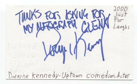 Dwayne Kennedy Signed Index 3x5 Card Autographed Actor Comedian Seinfeld