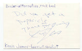 Bender Kevin James Signed 3x5 Index Card Autographed Signature