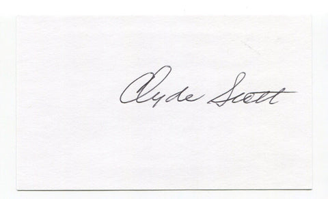 Clyde Scott Signed 3x5 Index Card Autographed NFL Football Philadelphia Eagles