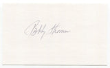 Bobby Thomson Signed 3x5 Index Card Autograph Baseball MLB 1951 New York Giants