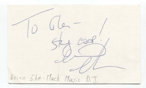 Erica Ehm Signed 3x5 Index Card Autograph Signature Actress Songwriter